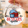 Personalized Couple Gift 40 Years Anniversary Christmas Circle Ornament 29252 1