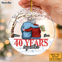 Personalized Couple Gift 40 Years Anniversary Christmas Circle Ornament 29252 thumb 1