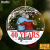 Personalized Couple Gift 40 Years Anniversary Christmas Circle Ornament 29252 1