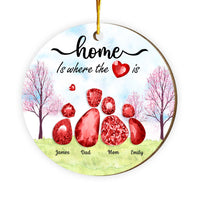 Personalized Gift For Family Home Is Where Love Is Circle Ornament 29253 thumb 1