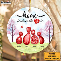 Personalized Gift For Family Home Is Where Love Is Circle Ornament 29253 thumb 1