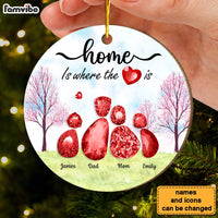 Personalized Gift For Family Home Is Where Love Is Circle Ornament 29253 thumb 1