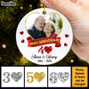 Personalized Gift For Couple Happy 40 Anniversary Photo Circle Ornament 29254 1