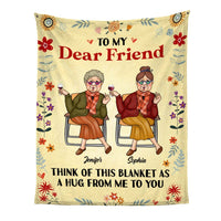 Personalized Gift For Old Friend Hug From Me Blanket 29255 thumb 1