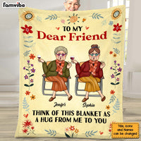 Personalized Gift For Old Friend Hug From Me Blanket 29255 thumb 1