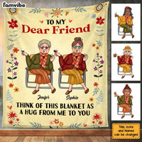 Personalized Gift For Old Friend Hug From Me Blanket 29255 thumb 1