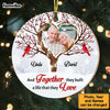 Personalized Christmas Gift For Couple Love Tree Together Circle Ornament 29256 1