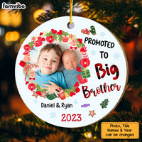 Personalized Christmas Gift For Granddaughter Promoted To Big Sister Circle Ornament 29258 thumb 1