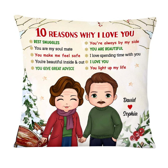 Personalized Christmas Gift For Couple Reasons I Love You Pillow 29260 1