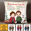 Personalized Christmas Gift For Couple Reasons I Love You Pillow 29260 1