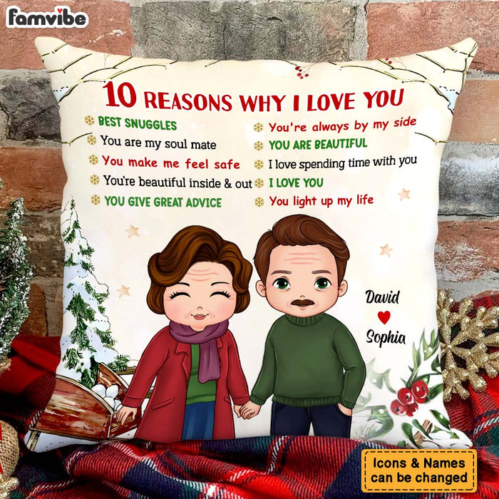 Personalized Christmas Gift For Couple Reasons I Love You Pillow 29260 1