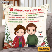 Personalized Christmas Gift For Couple Reasons I Love You Pillow 29260 thumb 1