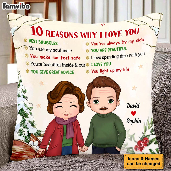 Personalized Christmas Gift For Couple Reasons I Love You Pillow 29260 1