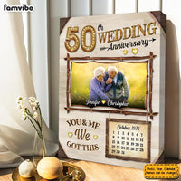 Personalized Gift For Couple 50th Anniversary Upload Photo Canvas 29261 thumb 1