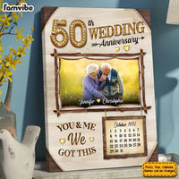 Personalized Gift For Couple 50th Anniversary Upload Photo Canvas 29261 thumb 1