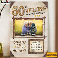 Personalized Gift For Couple 50th Anniversary Upload Photo Canvas 29261 thumb 1