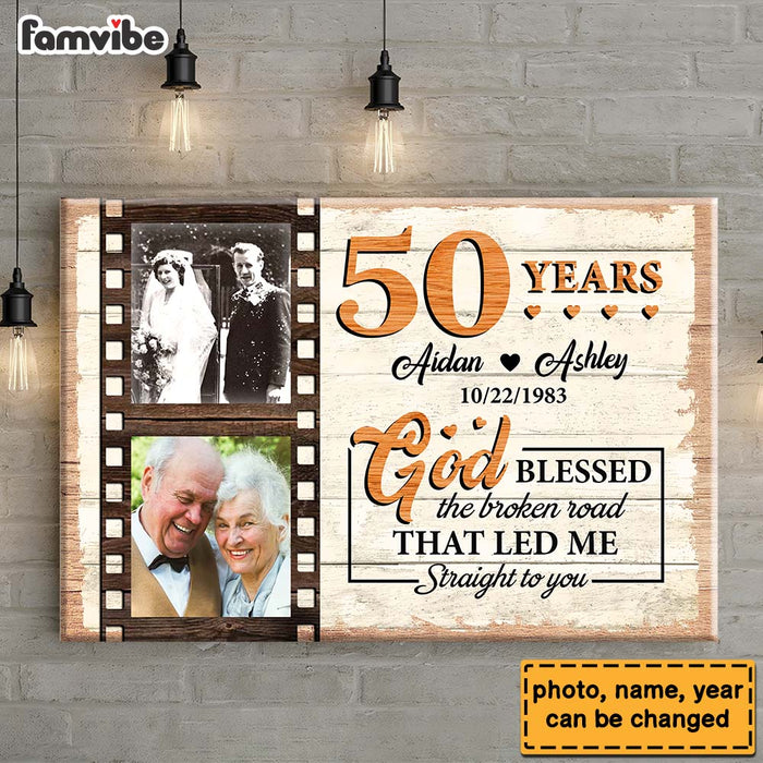 Personalized Gift For Couple 50th Anniversary Upload Photo Canvas 29263 1