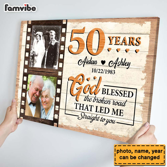 Personalized Gift For Couple 50th Anniversary Upload Photo Canvas 29263 1