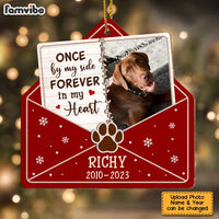 Personalized Dog Loss Memorial Gify Forever In My Heart Upload Photo Ornament 29264 thumb 1