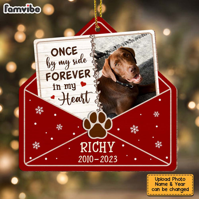Personalized Dog Loss Memorial Gify Forever In My Heart Upload Photo Ornament 29264 1