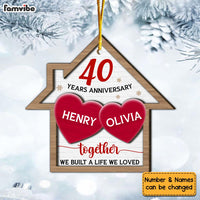 Personalized Together We Built A Life We Loved Anniversary 2 Layered Wood Ornament 29273 thumb 1