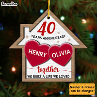 Personalized Together We Built A Life We Loved Anniversary 2 Layered Wood Ornament 29273 thumb 1