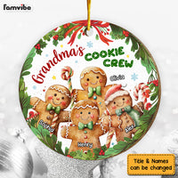 Personalized Gift Grandma's Cookies Christmas Wreaths Circle Ornament 29276 thumb 1