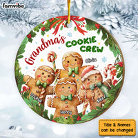 Personalized Gift Grandma's Cookies Christmas Wreaths Circle Ornament 29276 thumb 1