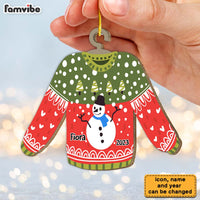 Personalized Gift For Grandson Granddaughter Ugly Sweater Ornament 29279 thumb 1