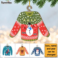 Personalized Gift For Grandson Granddaughter Ugly Sweater Ornament 29279 thumb 1