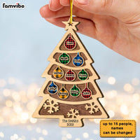 Personalized Gift For Family Christmas Tree 2 Layered Wood Ornament 29281 thumb 1