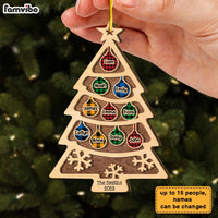 Personalized Gift For Family Christmas Tree 2 Layered Wood Ornament 29281 thumb 1