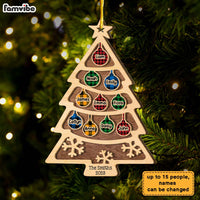 Personalized Gift For Family Christmas Tree 2 Layered Wood Ornament 29281 thumb 1