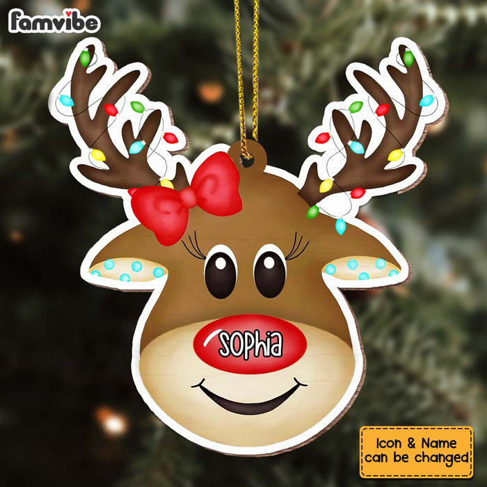 Personalized Gift For Grandkid Reindeer Christmas Ornament 29282 1