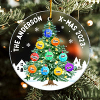 Personalized Gift For Family Christmas Tree Circle Ornament 29284 thumb 1