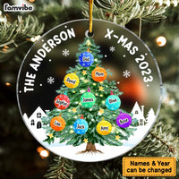 Personalized Gift For Family Christmas Tree Circle Ornament 29284 thumb 1