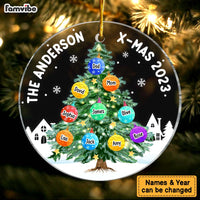 Personalized Gift For Family Christmas Tree Circle Ornament 29284 thumb 1