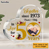 Personalized Anniversary Gift For Couple In Love For 50 Years Heart-Shaped Acrylic Plaque 29289 1