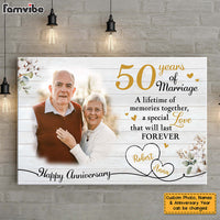 Personalized Anniversary Gift For Couple 50 Years Marriage Canvas 29290 thumb 1