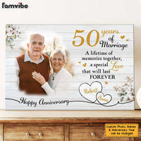 Personalized Anniversary Gift For Couple 50 Years Marriage Canvas 29290 thumb 1