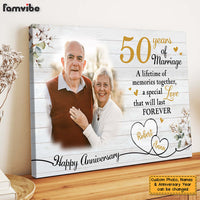 Personalized Anniversary Gift For Couple 50 Years Marriage Canvas 29290 thumb 1
