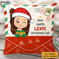 Personalized Gift For Granddaughter To Santa Christmas List Pillow 29293 thumb 1