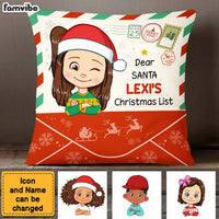 Personalized Gift For Granddaughter To Santa Christmas List Pillow 29293 thumb 1