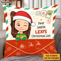 Personalized Gift For Granddaughter To Santa Christmas List Pillow 29293 thumb 1
