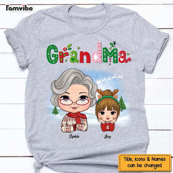 Personalized Gift For Grandma Christmas Shirt - Hoodie - Sweatshirt 29296 1