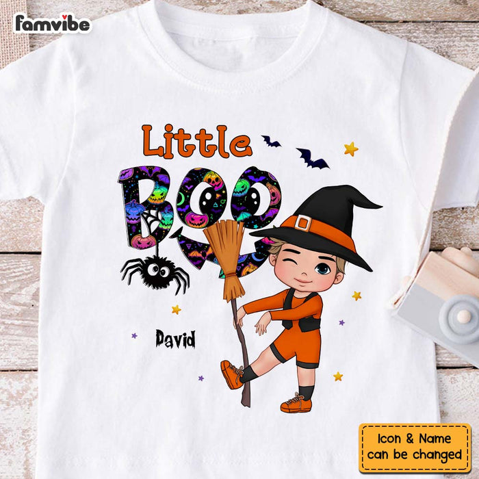 Personalized Halloween Gift For Grandson Little Boo Kid T Shirt 29298 1