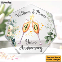 Personalized 40 Years Anniversary Cheering Wine Glass Plaque 29299 thumb 1