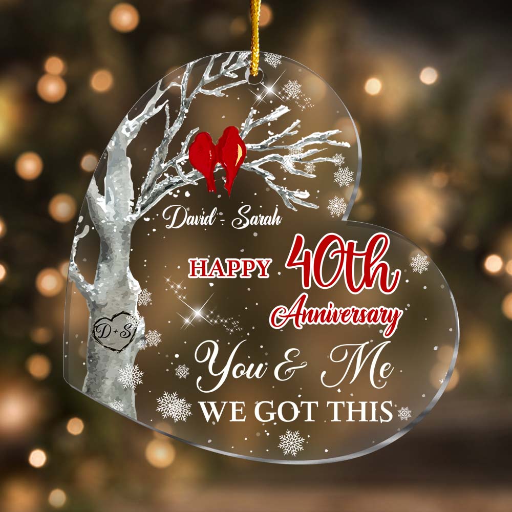Personalized You And Me We Got This Heart Ornament 29300 Primary Mockup