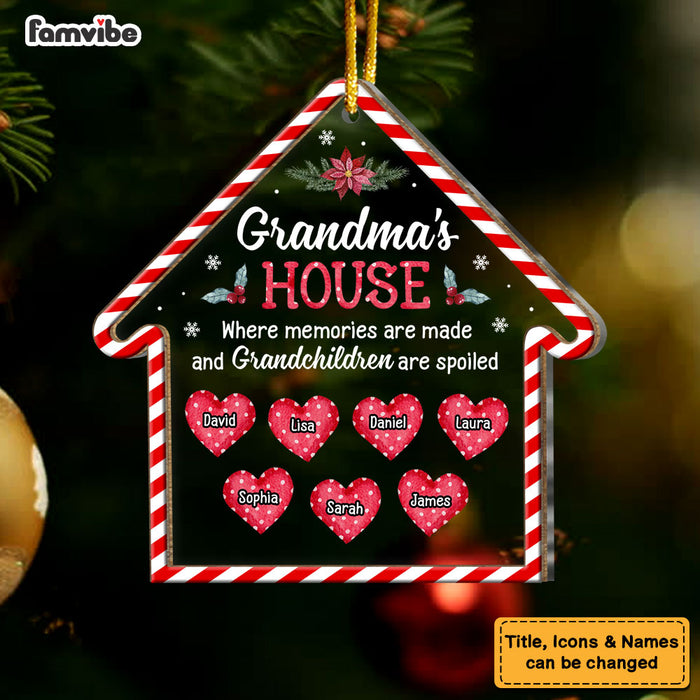 Personalized Christmas Gift Grandma's House 2 Layered Wood Ornament 29303 1