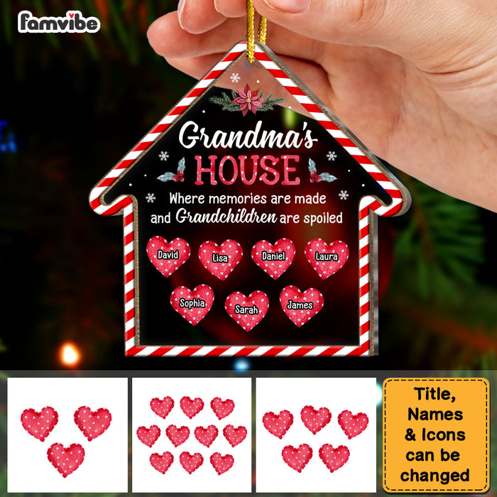 Personalized Christmas Gift Grandma's House 2 Layered Wood Ornament 29303 1